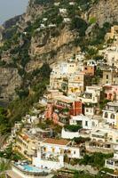 panoramic view of the village of Positano Naples Italy photo