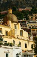 panoramic view of the village of Positano Naples Italy photo