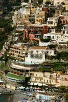panoramic view of the village of Positano Naples Italy photo