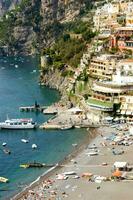 panoramic view of the village of Positano Naples Italy photo