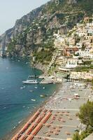 panoramic view of the village of Positano Naples Italy photo