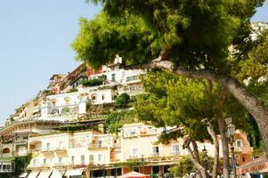 panoramic view of the village of Positano Naples Italy photo