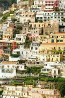 panoramic view of the village of Positano Naples Italy photo