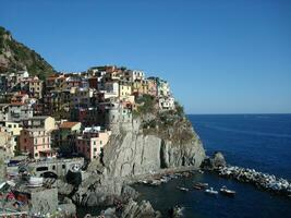Characteristic colorful village of Manarola Liguria photo