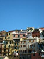 característica vistoso pueblo de manarola liguria foto