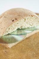 a sandwich with a cd on top of it photo