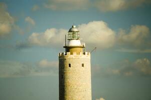 a tower with a light on top of it photo