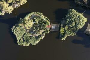 Aerial view of the details of Lake Massaciuccoli photo
