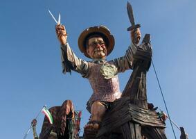 detalles de el mascaras de el carnaval de viareggio foto