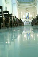 people sitting in a church photo