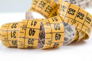 a close up of a measuring tape with numbers photo