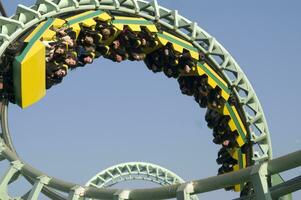 amusement park roller coaster photo