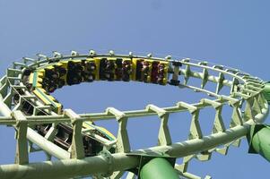 amusement park roller coaster photo