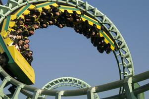 amusement park roller coaster photo