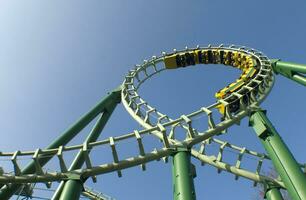 amusement park roller coaster photo