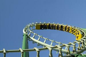 amusement park roller coaster photo