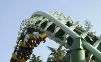 amusement park roller coaster photo