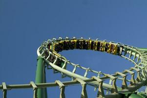 amusement park roller coaster photo