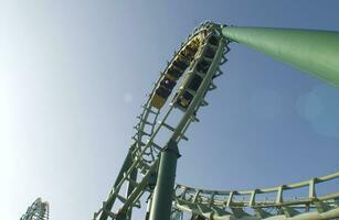 amusement park roller coaster photo