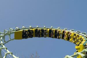 amusement park roller coaster photo