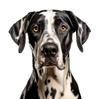 Portrait of harlequin Great Dane png