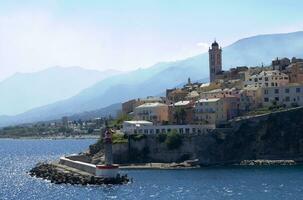 fotográfico ver de el ciudad de bastia Francia foto