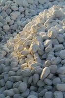a close up of gravel on the ground photo