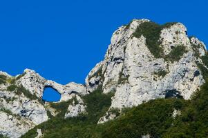 The suggestive view of monte forato italy photo