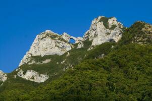 The suggestive view of monte forato italy photo