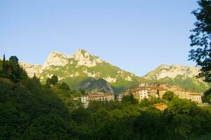 The suggestive view of monte forato italy photo