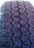 a close up of a tire on a truck photo