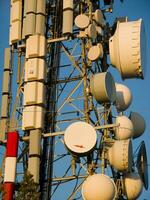 a tower with many different types of antennas photo