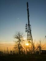 a tower with many different types of antennas photo