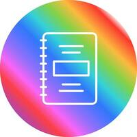 icono de vector de cuaderno