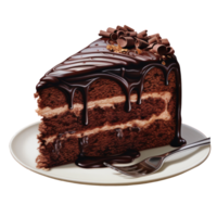 chocolate pastel con bayas aislado png