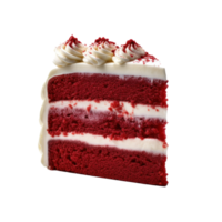 rouge velours gâteau isolé png