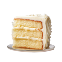 Peace of vanilla cake isolated png
