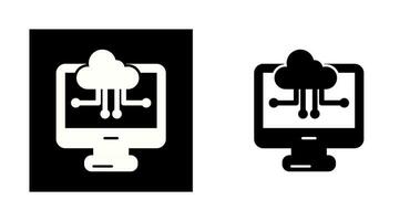 icono de vector de computación en la nube