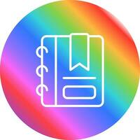 Writing pad with bookmark Vector Icon