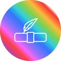 Quill pen with scroll Vector Icon