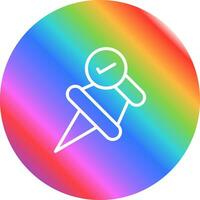 Pushpin with checkmark Vector Icon