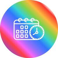 Calendar with clock Vector Icon