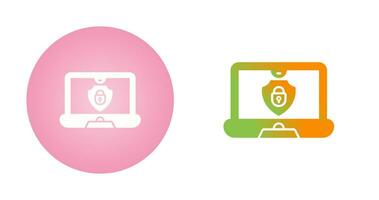 Laptop Security Vector Icon