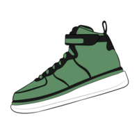 verde tênis Projeto lado Visão sapatos par png
