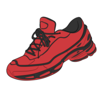 rosso sneaker design lato Visualizza scarpe paio png