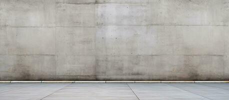 The city street has a long, old concrete wall that is covered with white plaster. The exterior photo