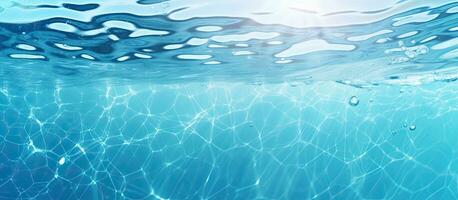 clear and transparent surface of water with a texture, along with ripples, splashes, and bubbles. photo