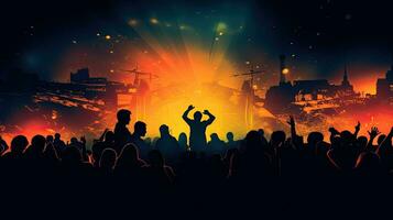 Background image of people at a concert photo