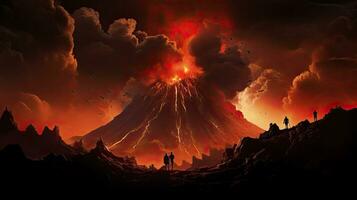 Incredible sight at volcano summit during eruption photo