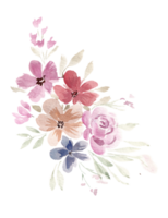 Vintage ▾ rosa e blu rosa acquerello fiore png